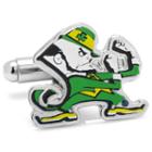 Notre Dame Fighting Irish Leprechaun Nickel-plated Cuff Links, Men's, Green