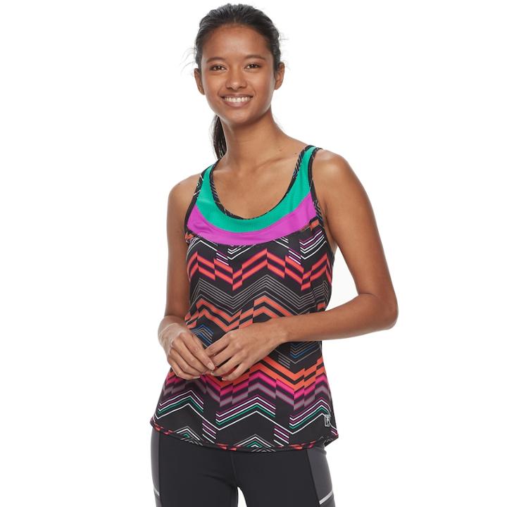 Women's Fila Sport&reg; Mesh Yoke Racerback Tank, Size: Medium, Brt Purple