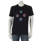 Playstation Controller Buttons Tee - Men, Size: Large, Black