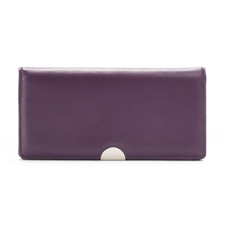 Apt. 9&reg; Lambskin Leather Rfid-blocking Slim Clutch, Women's, Purple
