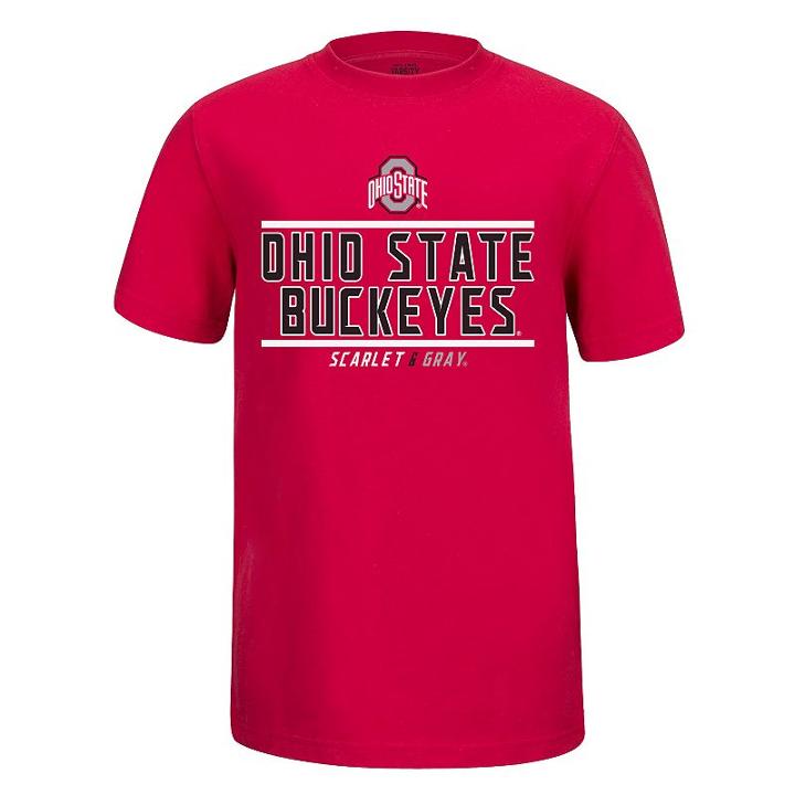 Boys 8-20 Ohio State Buckeyes Choice Tee, Boy's, Size: L(14/16), Brt Red
