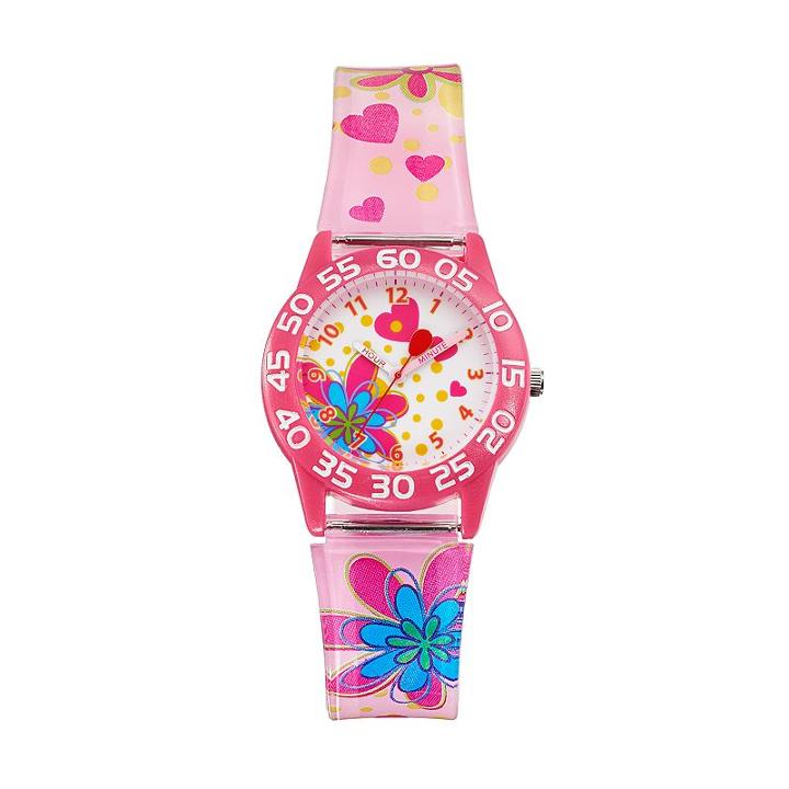 Red Balloon Kids' Time Teacher Flower Watch, Girl's, Multicolor