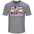 Men's Minnesota Vikings 2017 Nfc North Division Champions Line Of Scrimmage Tee, Size: Xxl, Dark Grey