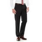 Men's Axist Ultra Series Slim-fit Solid Flat-front Micro-cord Dress Pants, Size: 33x32, Black