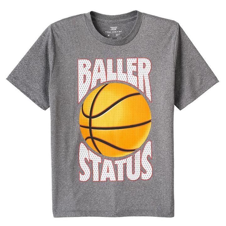 Boys 8-20 Tek Gear&reg; Basketball Tee, Boy's, Size: Small, Grey Other