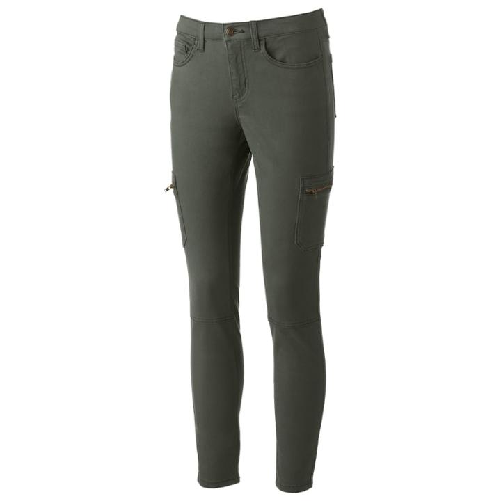 Juniors' Mudd&reg; Cargo Utility Skinny Pants, Teens, Size: 17, Green Oth