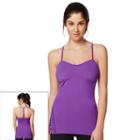 Women's Shape Active Braided T-back Yoga Tank, Size: Medium, Purple Oth