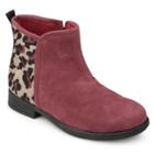 Journee Collection Marlow Girls' Ankle Boots, Size: 13, Dark Red