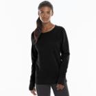 Women's Tek Gear&reg; Fleece Crewneck Sweatshirt, Size: Medium, Black