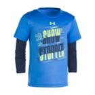 Boys 4-7 Under Armour Show Stopper Mock Layer Tee, Size: 6, Blue