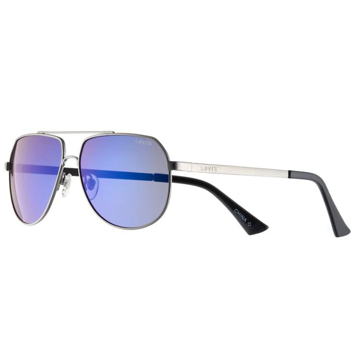 Men's Levi's&reg; Polar Small Aviator Sunglasses, Dark Grey