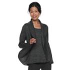 Women's Croft & Barrow&reg; Cozy Layered Cardigan Set, Size: Small, Black
