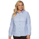 Plus Size Apt. 9&reg; Structured Essential Button-down Shirt, Women's, Size: 4xl, White