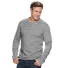 Big & Tall Sonoma Goods For Life&trade; Modern-fit Supersoft Thermal Henley, Men's, Size: Xxl Tall, Black