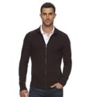 Big & Tall Marc Anthony Slim-fit Marled Cashmere-blend Cardigan, Men's, Size: L Tall, Drk Purple