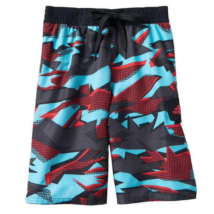 Boys 8-20 Adidas Kapow Volley Board Shorts, Boy's, Size: M(10-12), Red