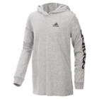 Boys 8-20 Adidas Hooded Graphic Tee, Size: Medium, Dark Grey