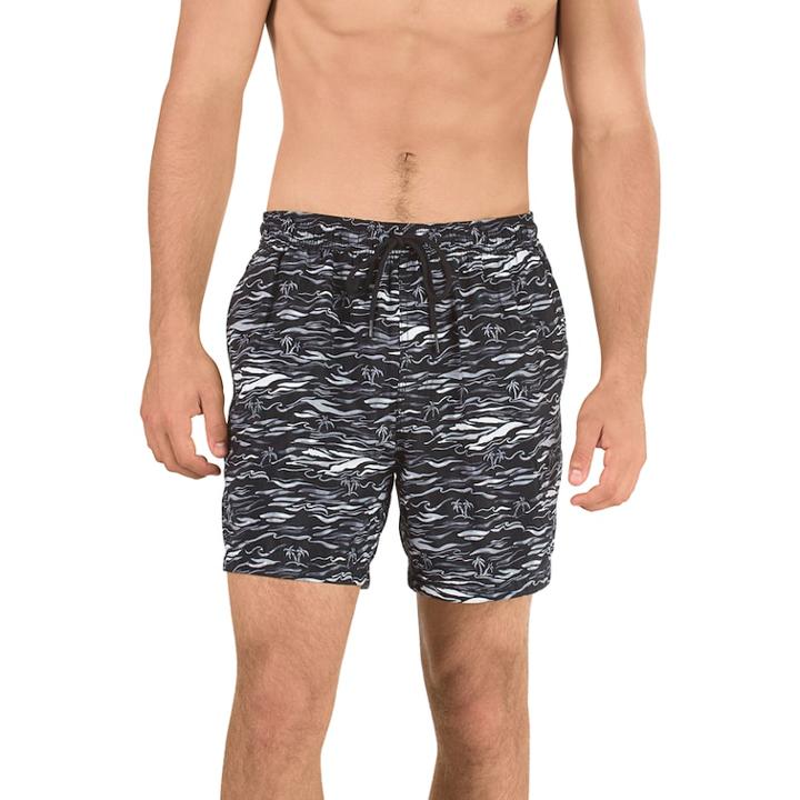 Men's Speedo Current Shore Elastic-waist Swim Shorts, Size: Small, Black