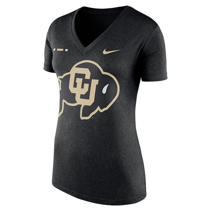 Women's Nike Colorado Buffaloes Striped Bar Tee, Size: Xxl, Black