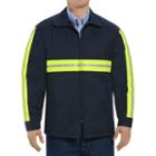 Men's Red Kap Enhanced Visibility Quilt-lined Panel Jacket, Size: Xl, Blue