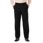 Big & Tall Haggar&reg; Cool 18&reg; Pro Wrinkle-free Pleated Expandable Waist Pants, Men's, Size: 48x30, Black