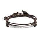 All Wrapped Up Sterling Silver & Leather Live In The Moment Wrap Bracelet, Women's, Brown