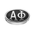 Logoart Alpha Phi Sterling Silver Oval Bead, Women's, Grey