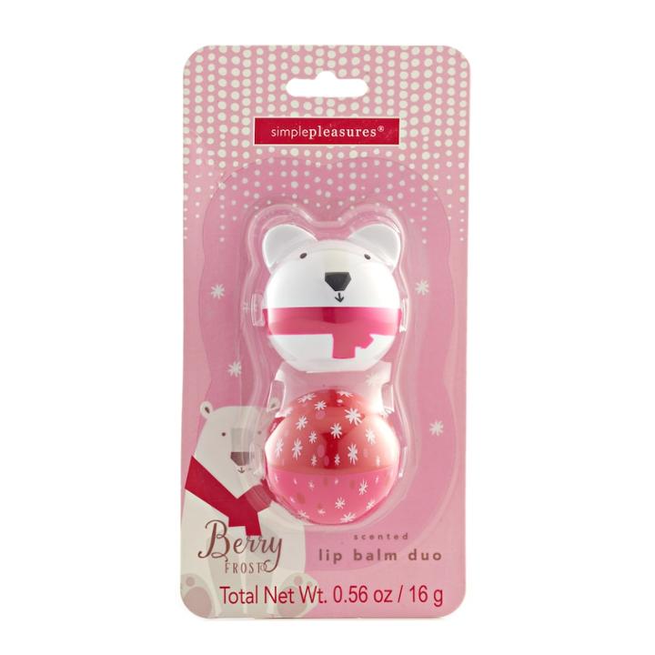 Simple Pleasures 2-pc. Berry Frost Polar Bear Lip Balm Critter Pods, Multi