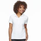 Petite Croft & Barrow&reg; Essential Short Sleeve Polo, Women's, Size: Xl Petite, White