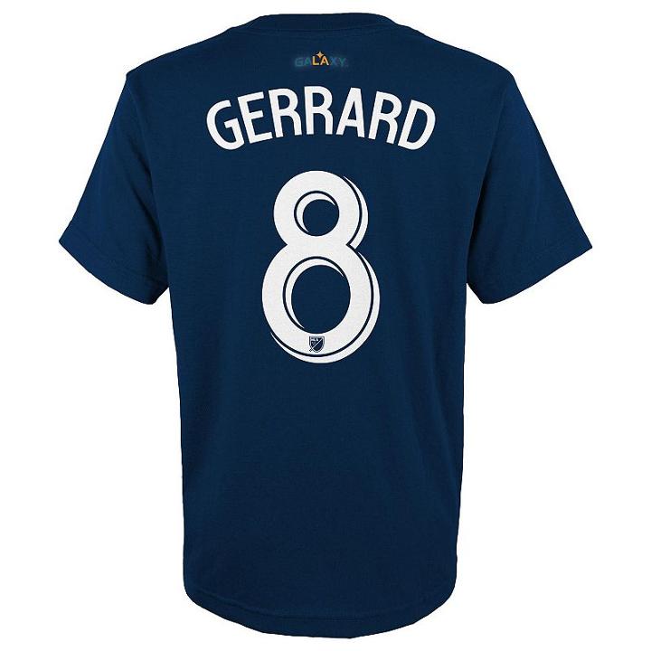 Boys 8-20 Adidas Los Angeles Galaxy Steven Gerrard Name & Number Tee, Boy's, Size: M(10-12), Ovrfl Oth