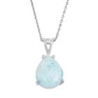 Larimar Sterling Silver Teardrop Pendant Necklace, Women's, Size: 18, Blue