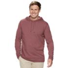 Big & Tall Sonoma Goods For Life&trade; Modern-fit Supersoft Henley Hoodie, Men's, Size: L Tall, Dark Red