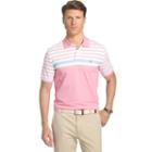 Men's Izod Advantage Classic-fit Colorblock & Engineer-striped Performance Polo, Size: Xl, Pink Other