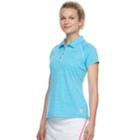 Women's Fila Sport&reg; Space-dye Short Sleeve Golf Polo, Size: Medium, Med Blue