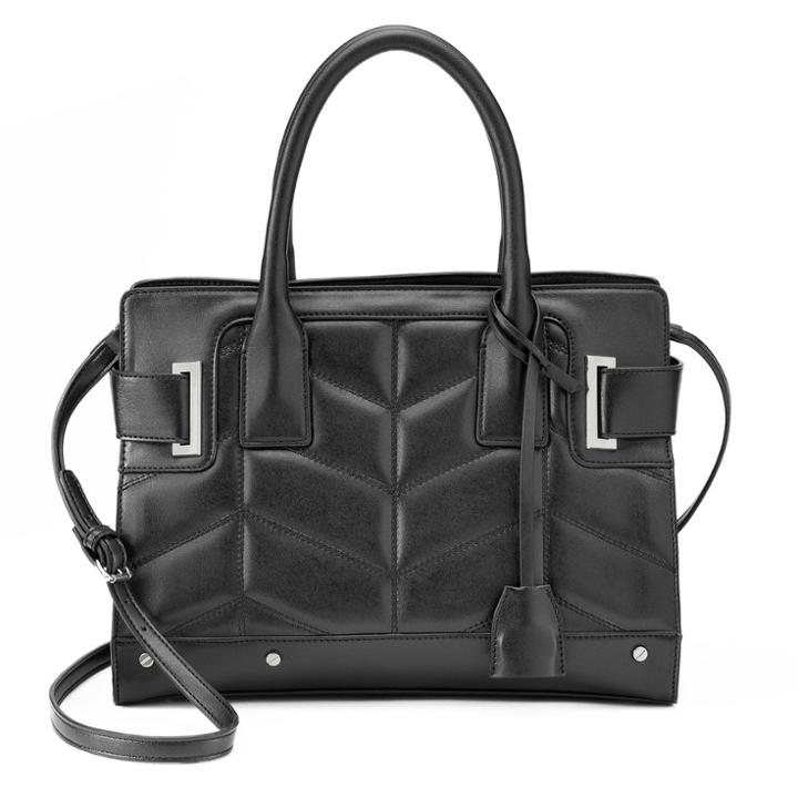 Jennifer Lopez Constance Stitched Satchel, Women's, Black