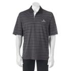 Men's Pebble Beach Classic-fit Shadow-striped Performance Golf Polo, Size: Small, Black