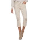 Women's Jennifer Lopez Distressed Capri Jeans, Size: 12, Blue