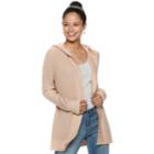 Juniors' Mudd&reg; Ribbed Hooded Cardigan, Teens, Size: Small, Lt Purple