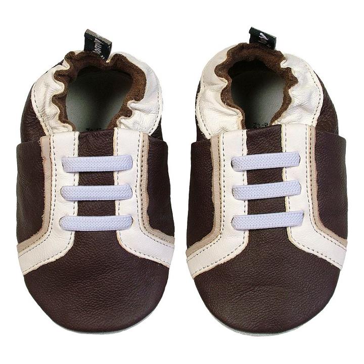 Tommy Tickle Baby Brown Leather Sport Shoes, Infant Boy's, Size: 6-12months