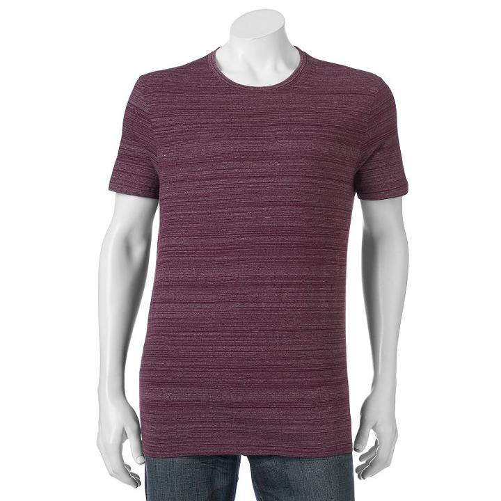 Men's Apt. 9&reg; Modern-fit Striped Tee, Size: Small, Dark Red