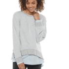 Women's Popsugar Mock-layer Sweatshirt, Size: Small, Light Grey