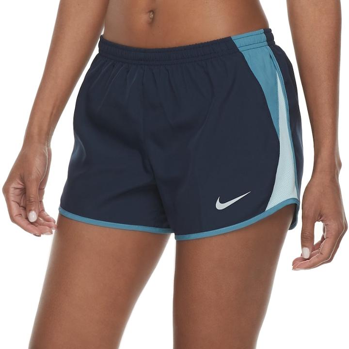 Women's Nike 10k Dry Reflective Running Shorts, Size: Medium, Light Blue