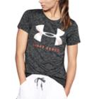 Women's Under Armour Tech Crewneck Twist Graphic Tee, Size: Medium, Black