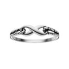 Sterling Silver Infinity Ring, Women's, Grey