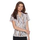 Women's Dana Buchman Release-pleat Blouse, Size: Xl, Silver