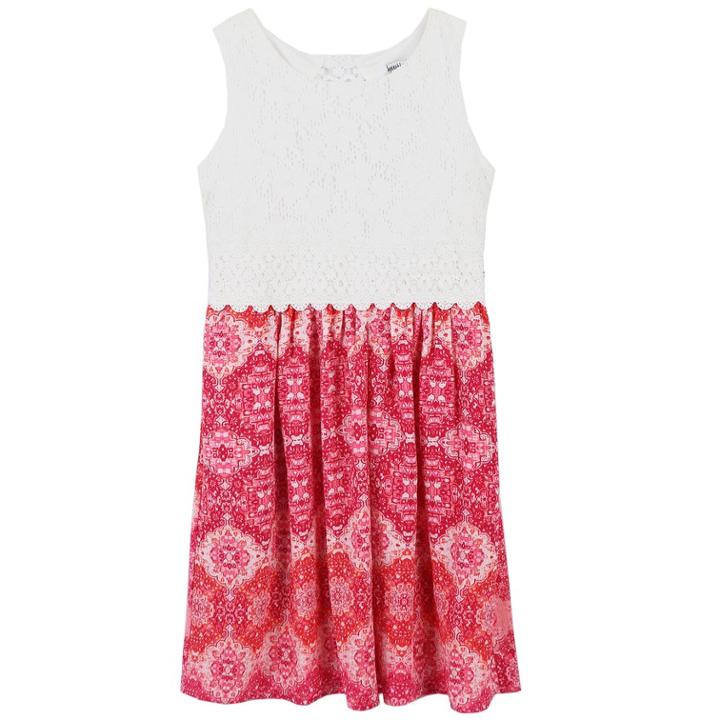 Girls 7-16 & Plus Size Speechless Sleeveless Lace Bodice Dress, Size: 16 1/2, Pink Ovrfl