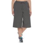 Plus Size Tek Gear&reg; Drawstring Capri Culottes, Women's, Size: 1xl, Dark Grey