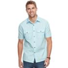 Men's Croft & Barrow&reg; Classic-fit Crosshatch Button-down Shirt, Size: Xxl, Blue (navy)