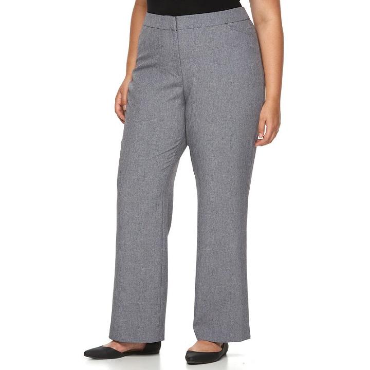 Plus Size Apt. 9&reg; Modern Fit Dress Pants, Women's, Size: 22 W, Grey