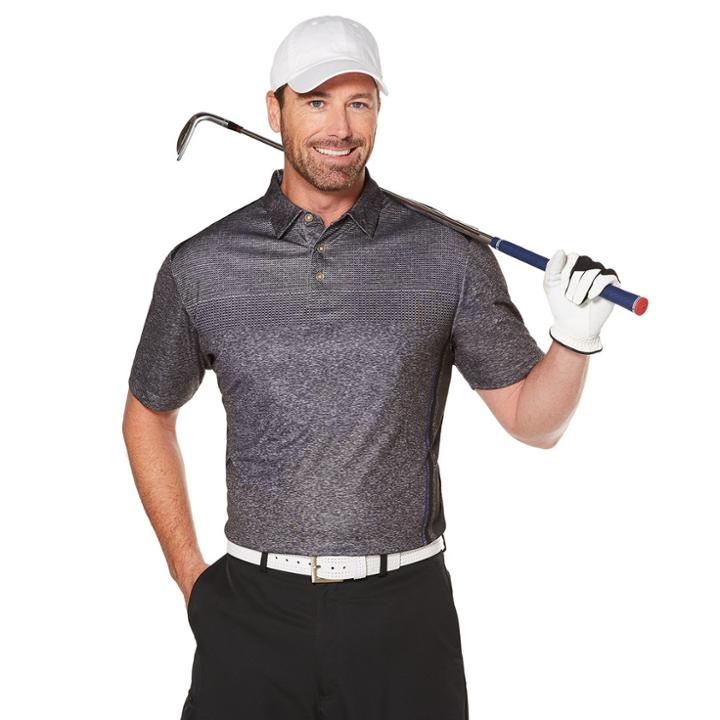 Men's Grand Slam Regular-fit Motionflow 360 Performance Golf Polo, Size: Xxl, Grey Other